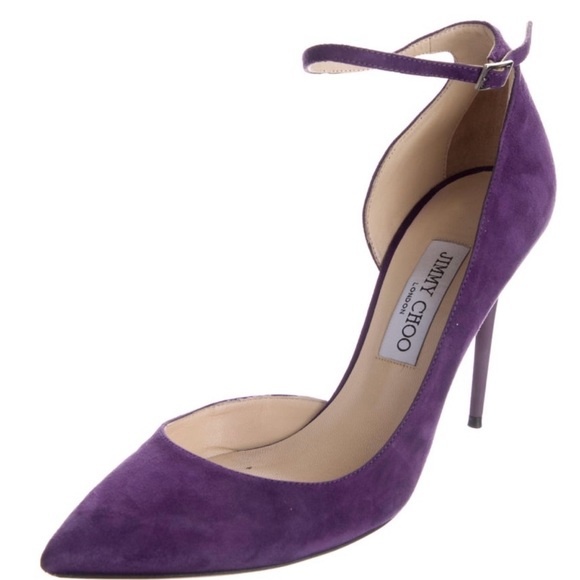 Gently used purple Jimmy Choos heels 10.5 - Picture 3 of 5